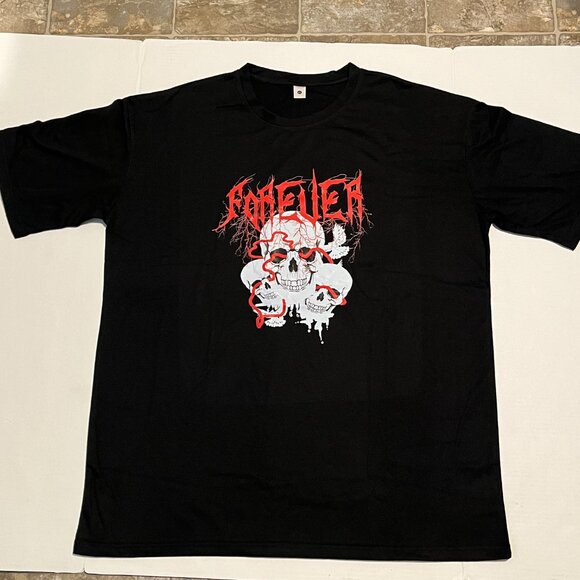 Mens graphic t shirt Skulls horror Forever NWOT size XXL - Picture 2 of 2